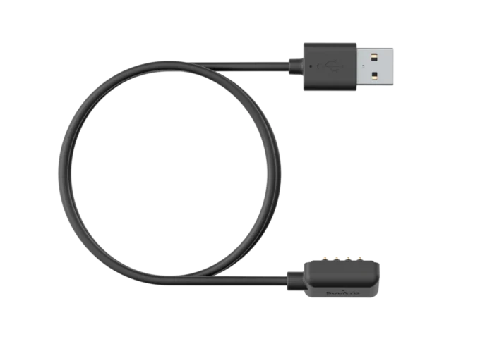 Black magnetic usb cable – charge and update your suunto watch