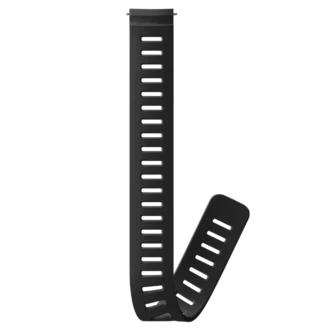Black silicone suunto extension strap