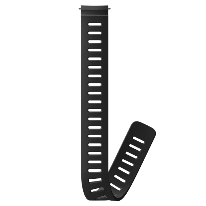 Black silicone suunto extension strap