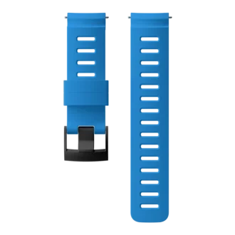 Blue 24mm silicone suunto strap designed for diving