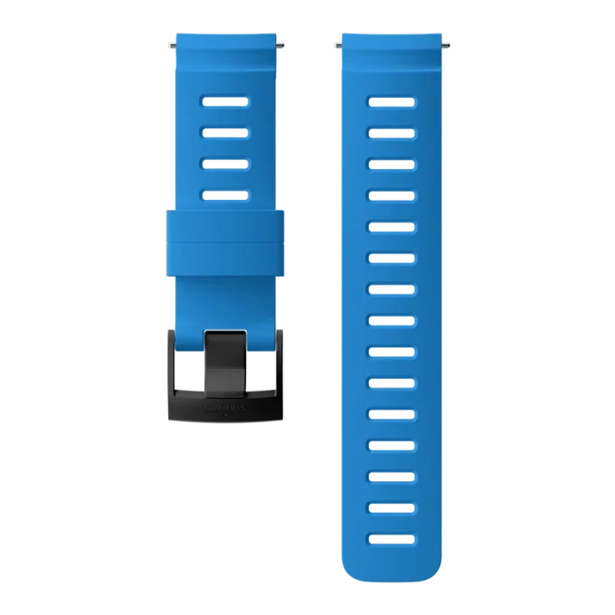 Blue 24mm silicone suunto strap designed for diving