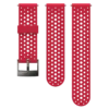 Breathable red silicone accessory watch strap 24 mm
