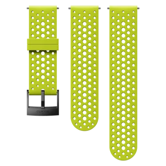 Lime 24mm silicone suunto watch strap for heavy training