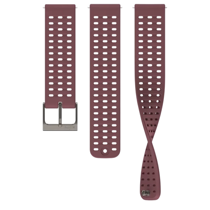 Suunto 22mm athletic 2 silicone strap dark ruby s+m