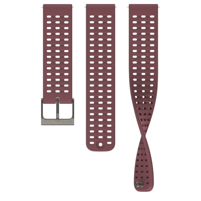 Suunto 22mm athletic 2 silicone strap dark ruby s+m