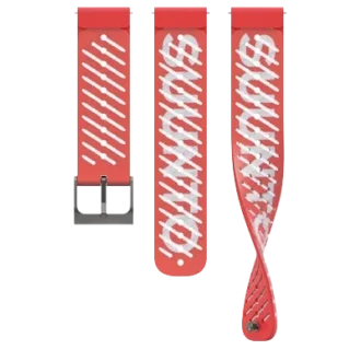 Suunto 22mm athletic 5 silicone strap lava red s+m