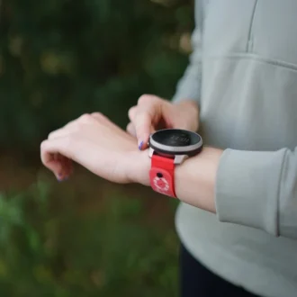 Suunto 22mm athletic 5 silicone strap lava red s+m