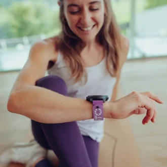 Suunto 22mm athletic 5 silicone strap orchid purple s+m