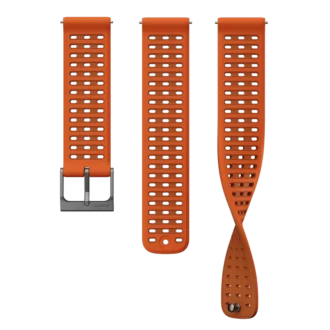 Suunto 22mm athletic 9 silicone strap canyon orange s+m