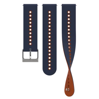 Suunto 22mm urban 4 silicone strap granite blue orange s+m