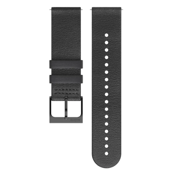 Suunto 22mm urban 6 leather strap all black m