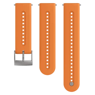 Suunto 24mm athletic 7 silicone strap granite orange size s+m