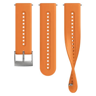 Suunto 24mm athletic 7 silicone strap granite orange size s+m
