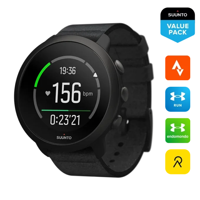 Suunto 3 all black – compact sports watch for health and wellbeing