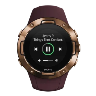 Suunto 5 burgundy copper – compact gps sports watch with great battery life