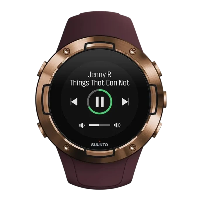 Suunto 5 burgundy copper – compact gps sports watch with great battery life