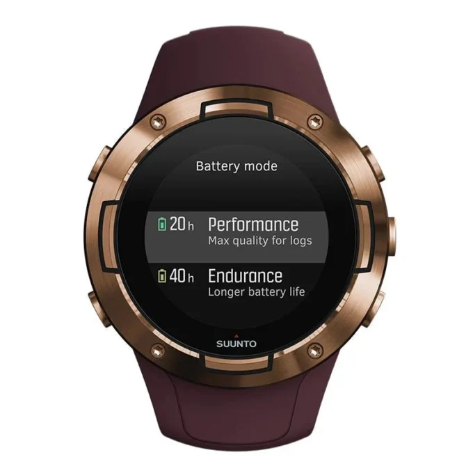 Suunto 5 burgundy copper – compact gps sports watch with great battery life