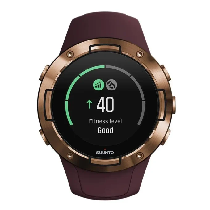 Suunto 5 burgundy copper – compact gps sports watch with great battery life