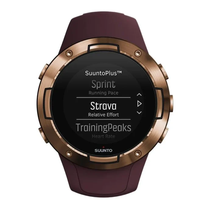 Suunto 5 burgundy copper – compact gps sports watch with great battery life