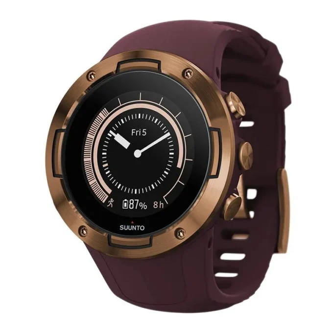 Suunto 5 burgundy copper – compact gps sports watch with great battery life
