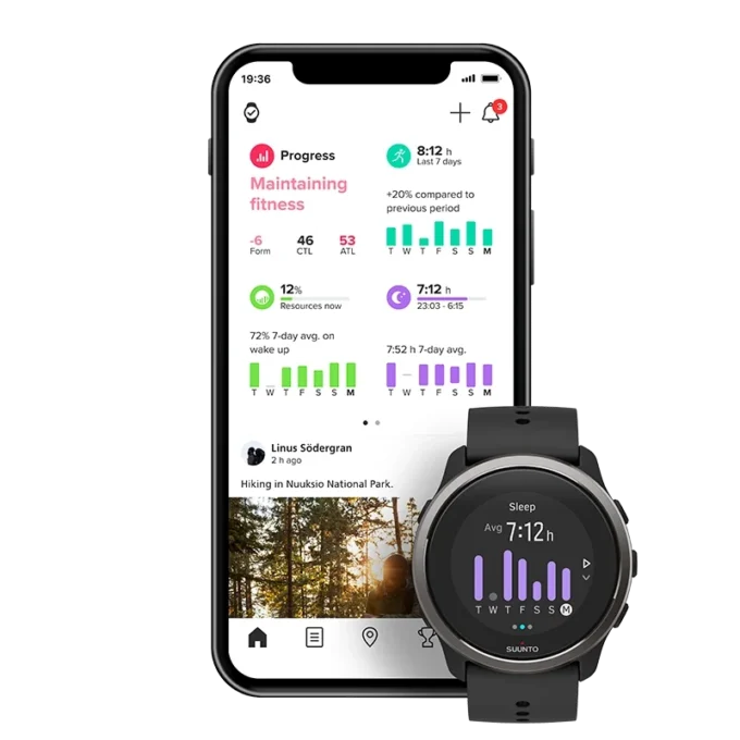 Suunto 5 peak ochre – lightweight multisport watch for training, exploring and wellbeing