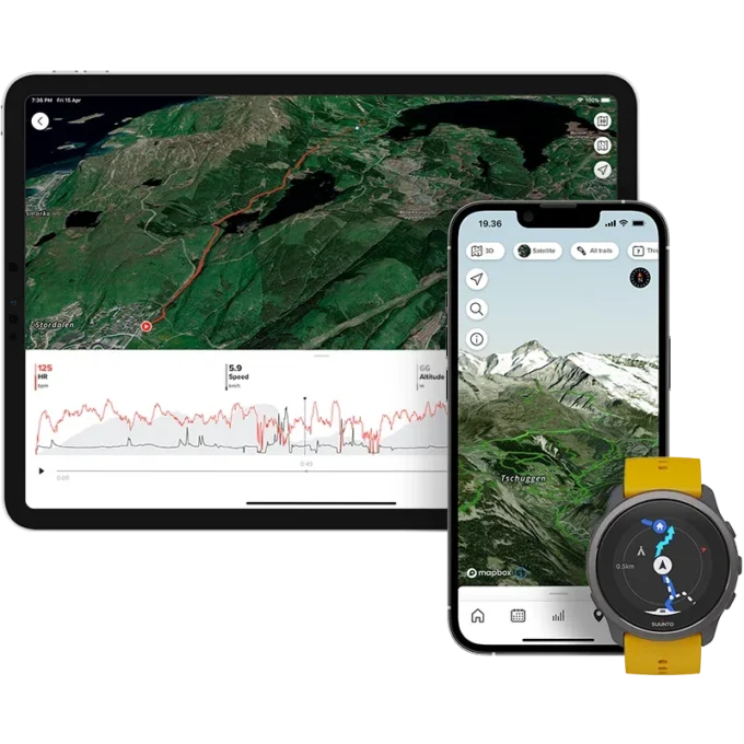 Suunto 5 peak ochre – lightweight multisport watch for training, exploring and wellbeing