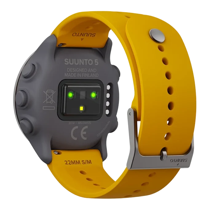 Suunto 5 peak ochre – lightweight multisport watch for training, exploring and wellbeing
