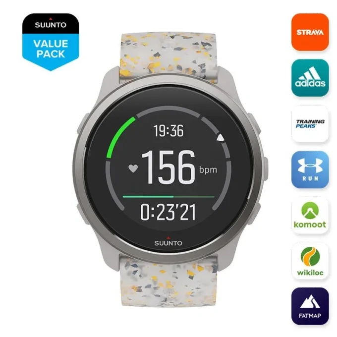 Suunto 5 peak ridge sand multicolor – lightweight multisport watch for training, exploring and wellbeing