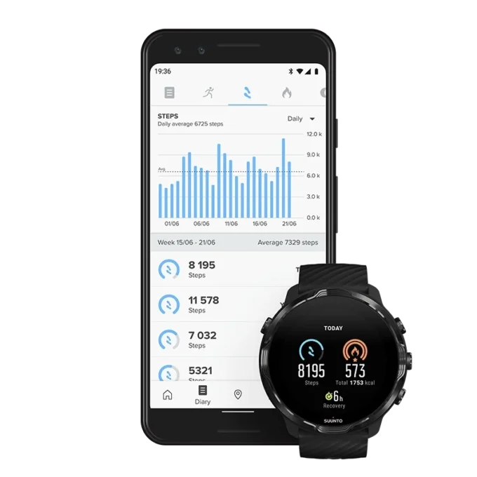 Suunto 7 black lime – smartwatch with versatile sports experience