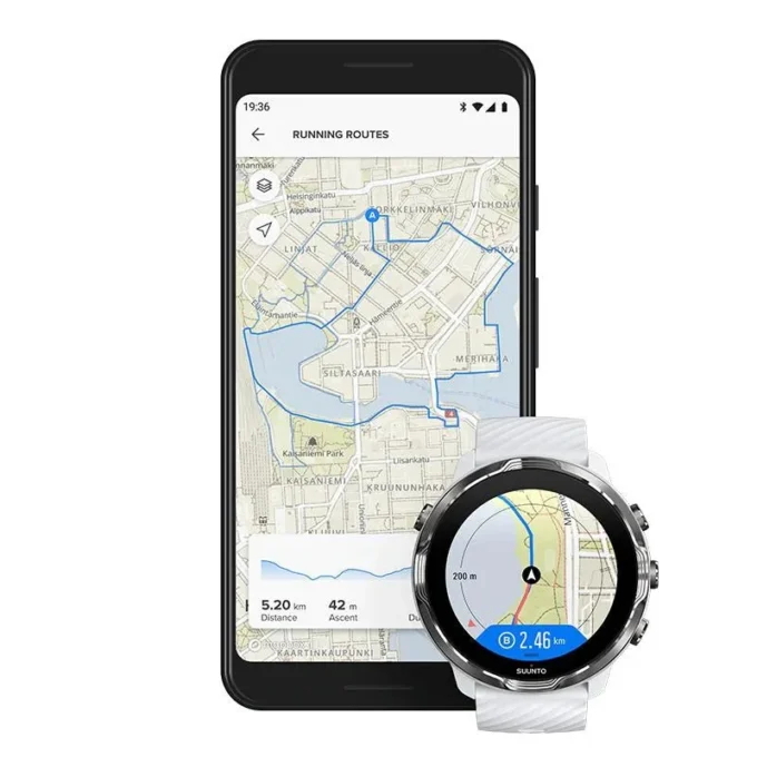 Suunto 7 white burgundy – smartwatch with versatile sports experience