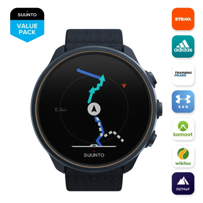 Suunto 9 baro granite blue titanium – ultra-endurance gps watch