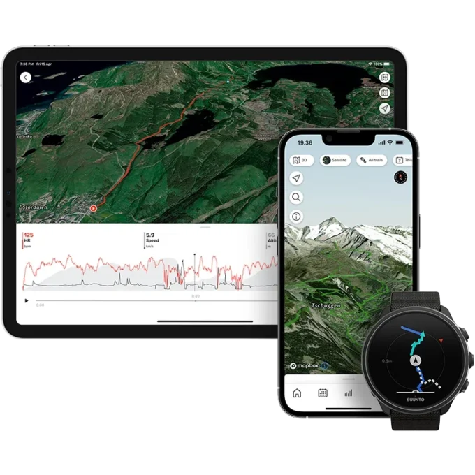 Suunto 9 baro charcoal black titanium durable gps watch