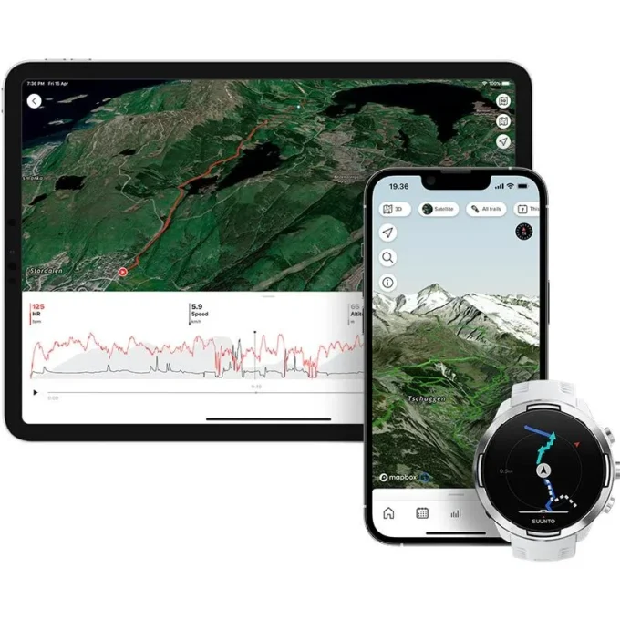 Suunto 9 baro white – gps sports watch with a long battery life