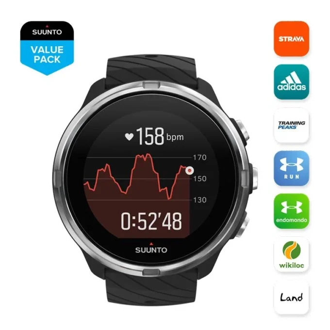 Suunto 9 black – gps sports watch with a long battery life
