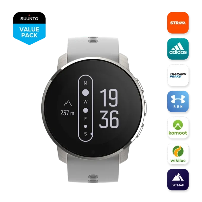 Suunto 9 peak birch white titanium – ultra thin, small, tough gps sports watch