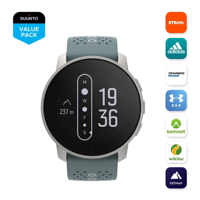 Suunto 9 peak moss gray – ultra thin, small, tough gps sports watch