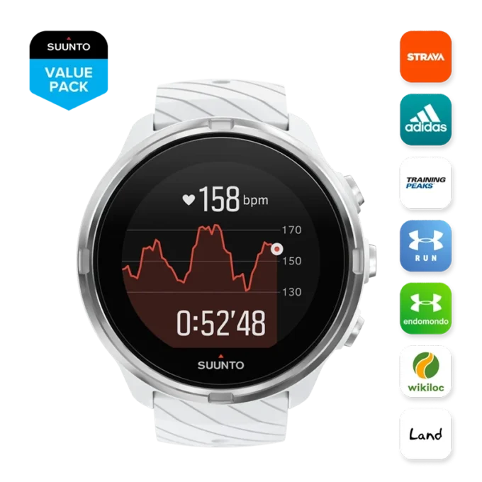 Suunto 9 white – gps sports watch with a long battery life