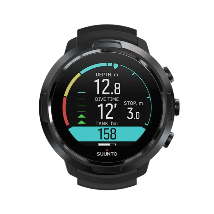 Suunto d5 all black dive computer with color screen and exchangeable