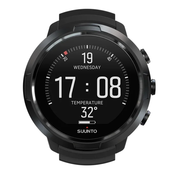 Suunto d5 all black dive computer with color screen and exchangeable