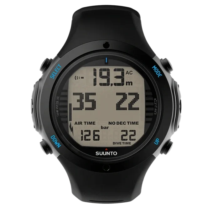 Suunto d6i novo black – robust dive computer with 3d compass