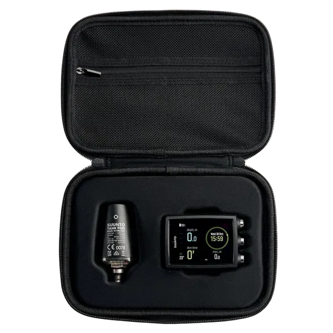 Suunto eon core black and suunto tank pod with a hard case