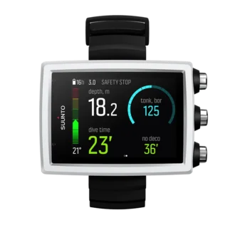 Suunto eon core white dive computer with color screen and big numbers