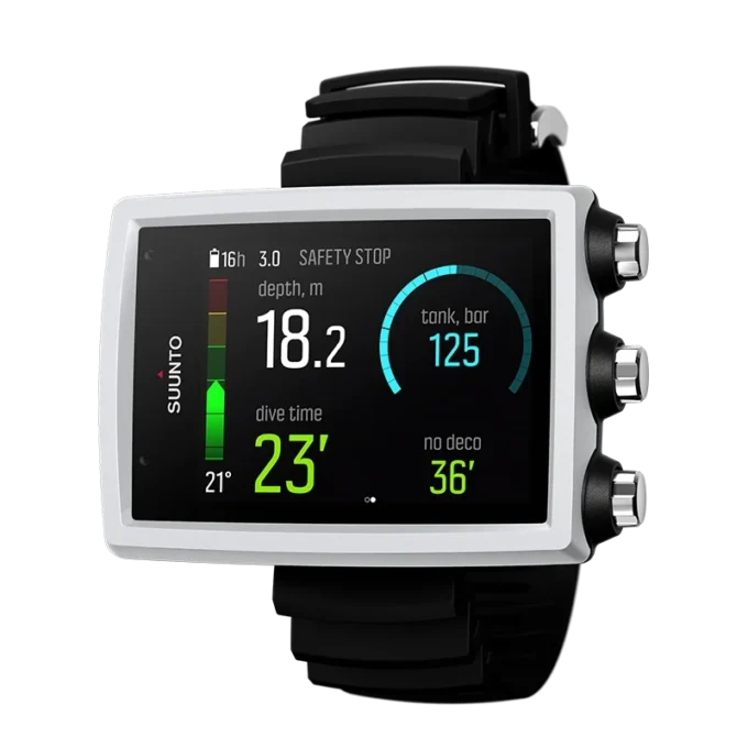 Suunto eon core white dive computer with color screen and big numbers