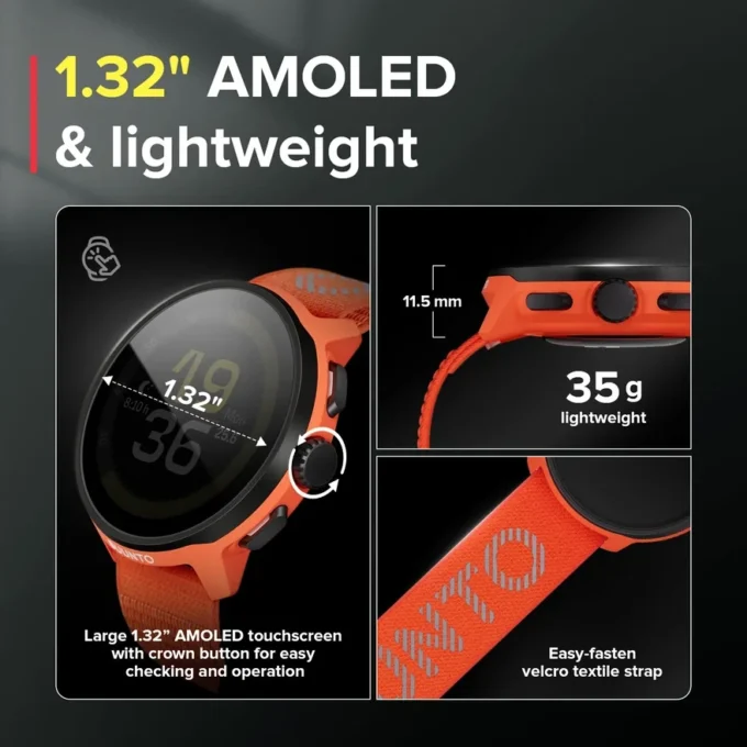 Suunto run coral orange