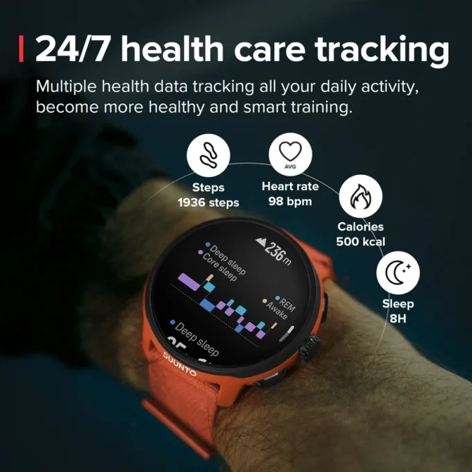 Suunto run coral orange