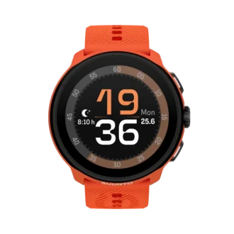Suunto run coral orange with silicone strap