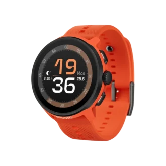 Suunto run coral orange with silicone strap
