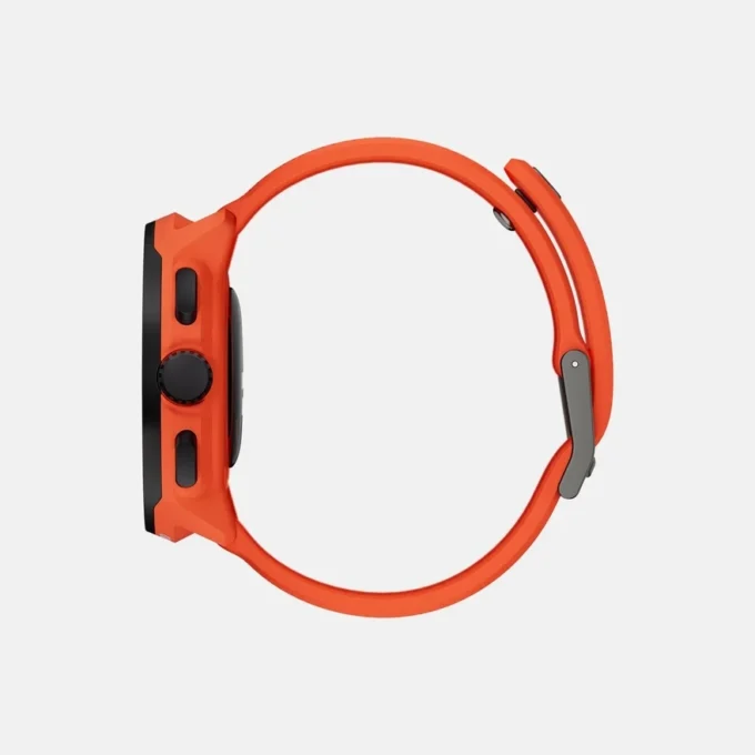 Suunto run coral orange with silicone strap