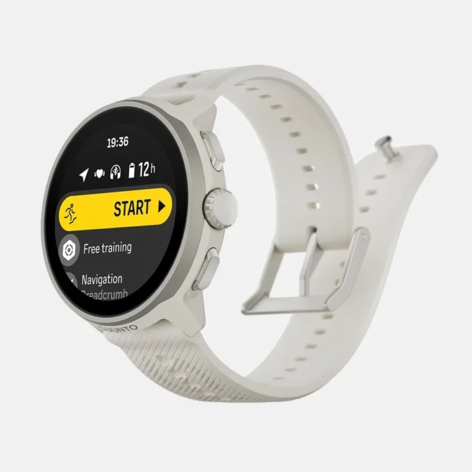Suunto run frost gray with silicone strap