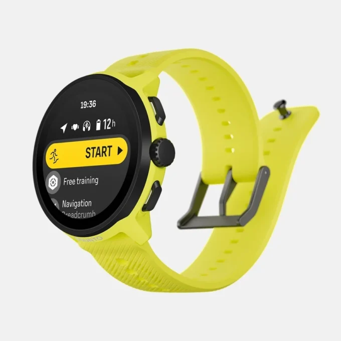 Suunto run lime with silicone strap